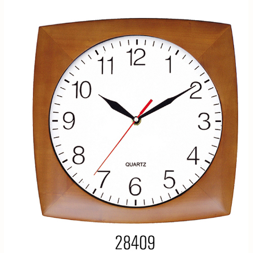 Square Wooden wall clock 28409
