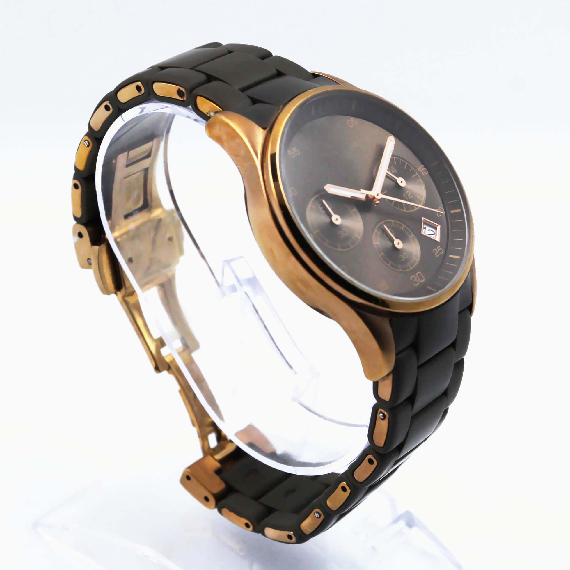 #02066Men's wristwatch quartz analog leather strap watch