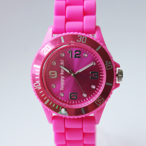 Silicone watch NT6330 ice style neon pink, yellow, orange, green 