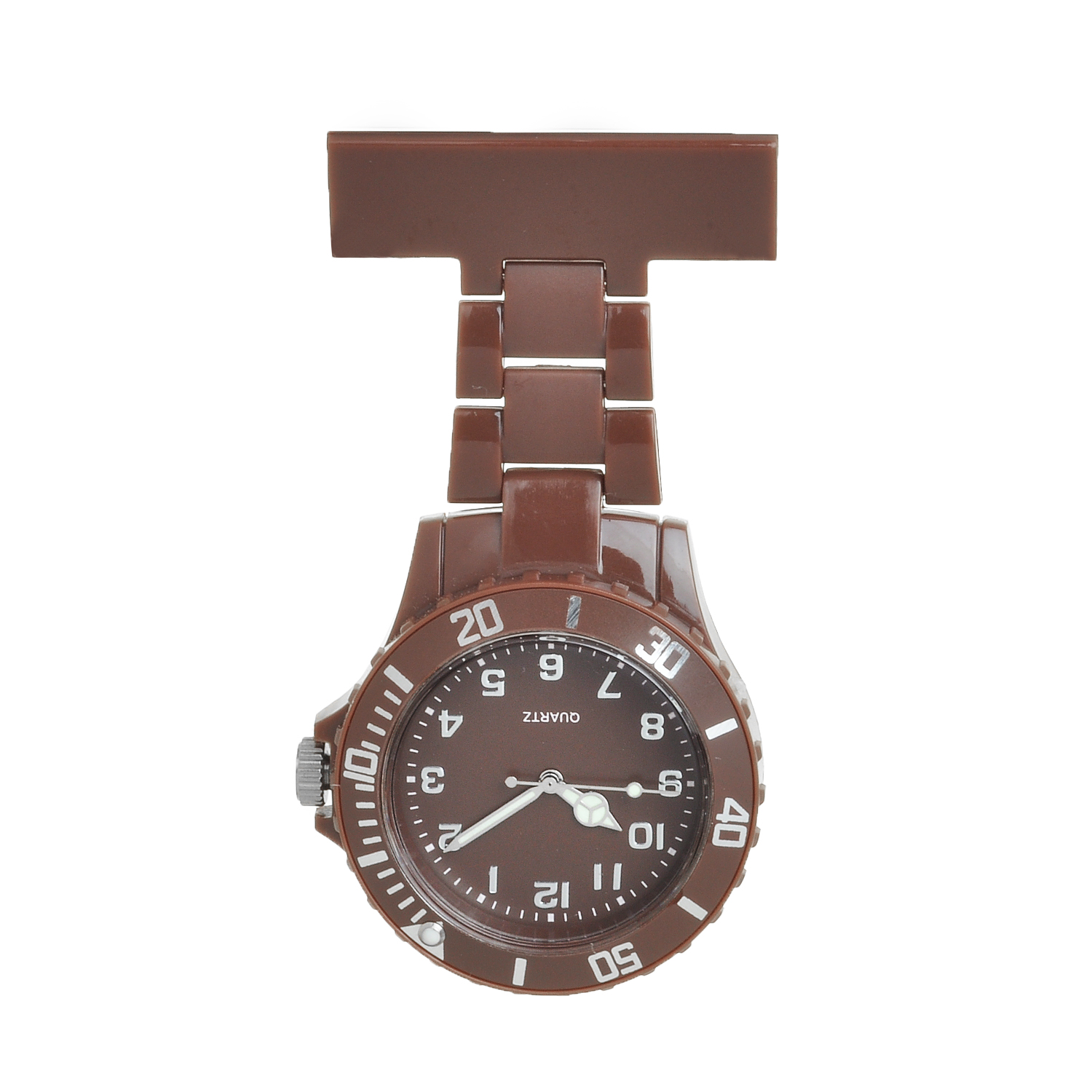 Plastic neon nursing watch NS2102- Coffee Brown