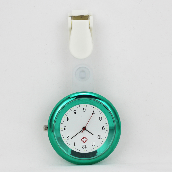 Metal nurse watch -infinity Green