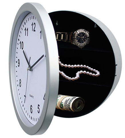 Hidden safe wall clock 