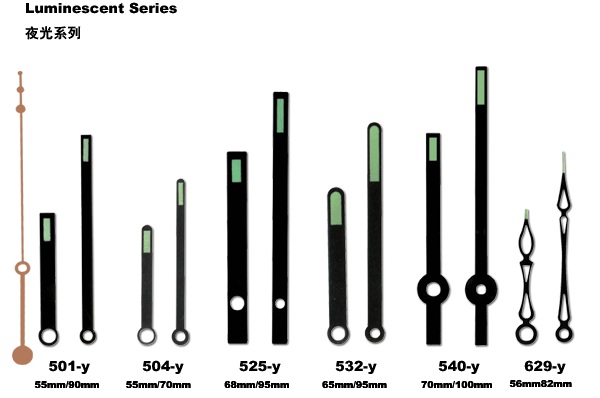 DIY clock hands, minute hand, hour hand, all designs 