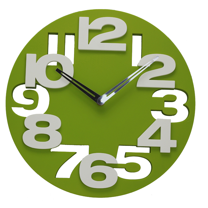 3D image wall clock 29331 -Green