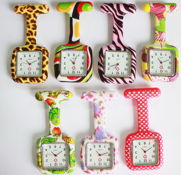 NS883 Square shaped fob nurse watch