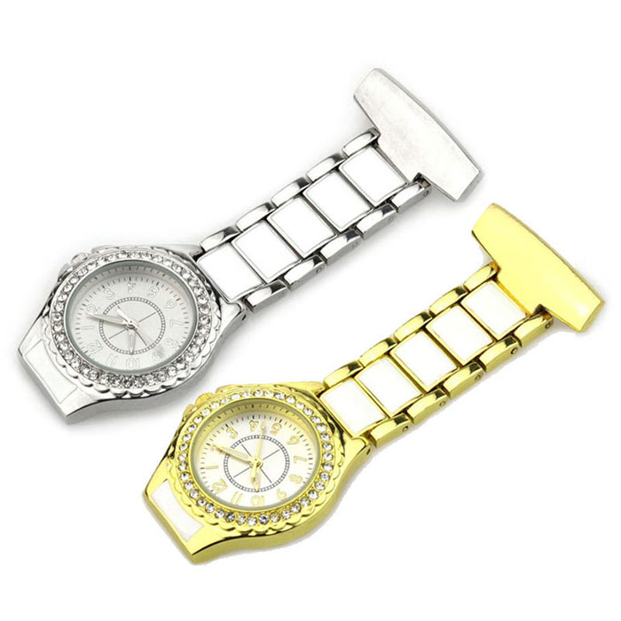 Henley Glamour Fashionable Beauty Therapist Pink/chrome/Gold Fob Watch - NS2109