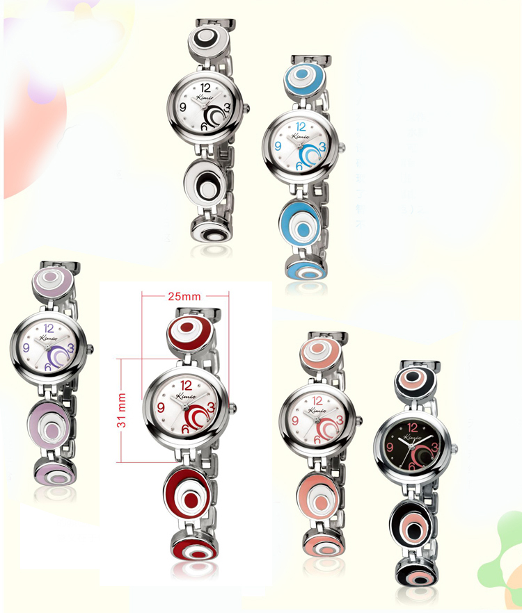 #2435 modern circles bracelet women ladies watch
