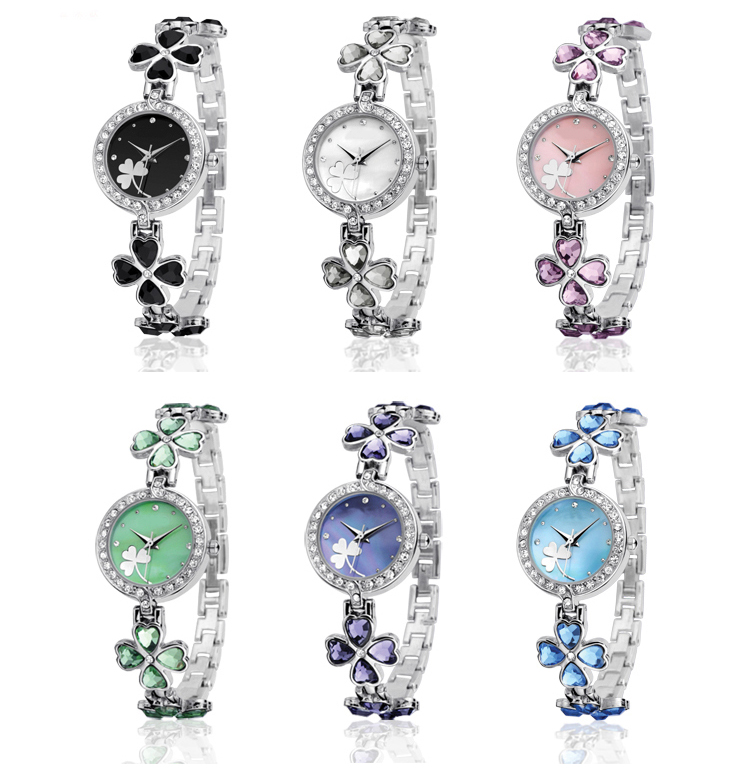 #2456 four leaves bracelet fashion women dress watch