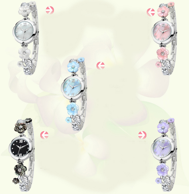 #2483  Ladies' flower watch simple and small size 