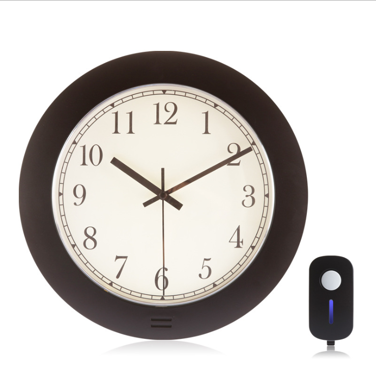 #29111 Wireless doorbell mounted on wall clock 